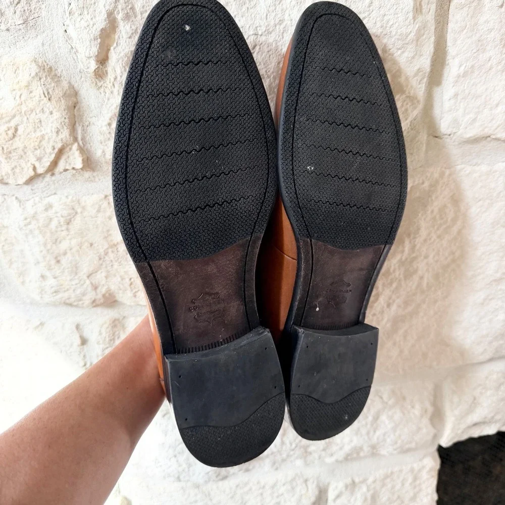 Cole Haan Mens British Tan Leather Venetian Loafers C29040 Size 12 M